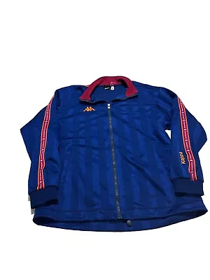 VTG Kappa Japan Blue Red Zip Up Jacket Size M-L Good Condition • $65