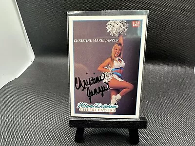 1992 Lime Rock Cheerleaders Christine Marie Janzer Miami Dolphins Signed Auto • $9.99