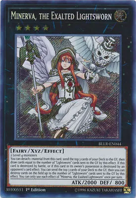 * Minerva The Exalted Lightsworn * 1st Edition Secret Rare Bllr-en044 Yugioh! • $11.95