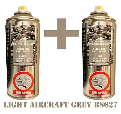 Light Aircraft Grey Army Spray Paint Military Vehicle paintballairsoftrc X2 • £23.75