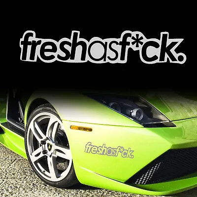 2x Fresh As Fck F*ck Letter Words Vinyl Decal Stickers Fit Car Hood Body Fender • $7.99