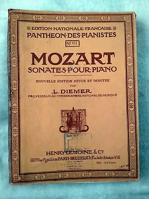 Mozart Sonatas For Piano Antique Music Book 275 Pages. H Lemoine & Co • $39.83