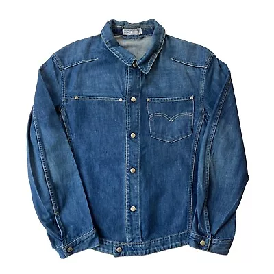 Levi's Engineered Denim Jacket Blue Mens L Red Tab Button Up 70100-0853 • £29.99