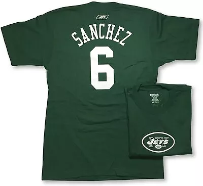 Mark Sanchez #6 NFL New York Jets Name Number 2 Sided Adult T-Shirt CHOOSE SIZE • $14.95