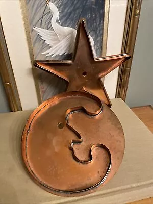 2 Vintage Martha Stewart Copper Cookie Cutters Moon & Star Extra Large • $99.99