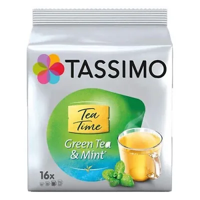 TASSIMO Tea Time Green Tea & Mint-Tea Pods -16 Pods-FREE SHIPPING • $18.99