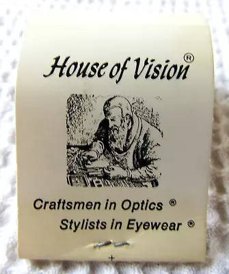 Vintage House Of Vision Inc. Coast To Coast Optical Services Matchbook Eye Chart • $4.40