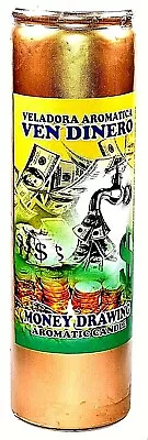 Candle Aromatic Cocktail Veladora Money Drawing Ven Dinero Painted Gold • $18.95