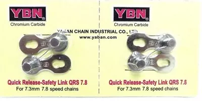 YBN 7/8 Speed Chain Quick Link Silver Twin Pack • $9.95