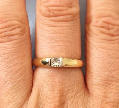 £180 • Buy Solitaire Diamond Heavy 18ct Gold Ring