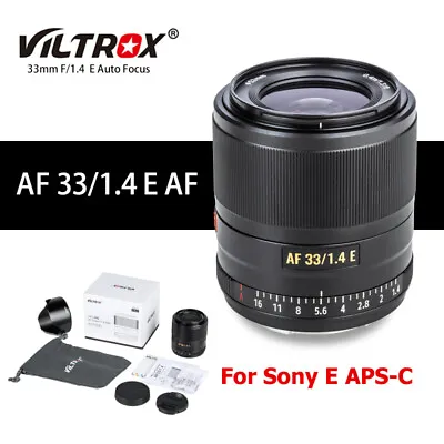 $504.90 • Buy VILTROX 33mm F1.4 Auto Focus Lens For Sony E Mount  A5100 A6000 A6300 A6600
