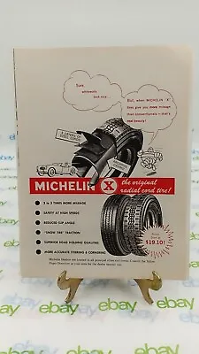 1964 Michelin X Radial Tire Color Vintage Print Ad Bibendum Man Tires 60s • $12