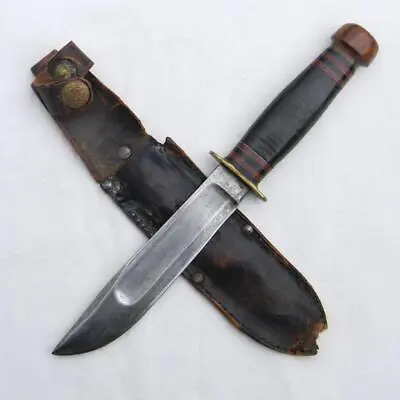 MARBLE'S MSA 1907-1911 IDEAL 6  Blade Knife Lignum Vitae Wood Pommel Orig Sheath • $599.95