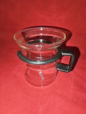 Vintage Bodum Tea Cup Glass Espresso Black Handle Picard Star Trek MCM EUC! • $20.99