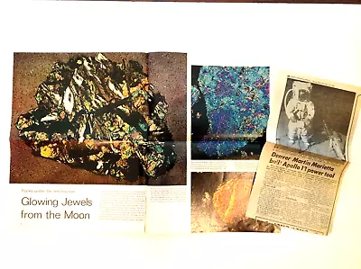 Moon Rocks News Clippings- Circa 1969 • $24.99