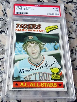 MARK FIDRYCH 1977 Topps Rookie Card RC All Star Gold Cup PSA 7 NM Polish USA HOF • $249.99