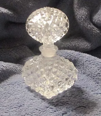 Beautiful Vintage Square Crystal Perfume Bottle • $12
