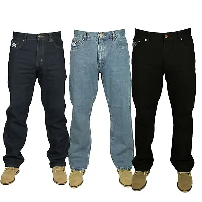 Men's Regular Fit Jeans Smart Casual Work Wear Big King Waist Sizes 28-60 XS-L • £12.99