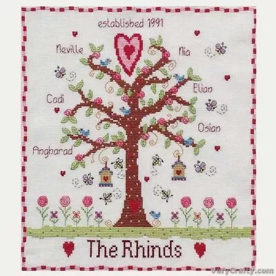 Nia Cross Stitch - Family Tree Counted Cross Stitch Kit • £34