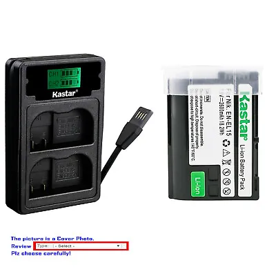 Kastar Battery USB LCD Charger For Nikon Original EN-EL15 Nikon Genuine MH-25A • $33.99