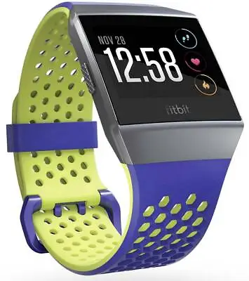 $14.62 • Buy Original Fitbit Blue & Yellow Ionic Sport Water Resistant Band - Small 7646182 N