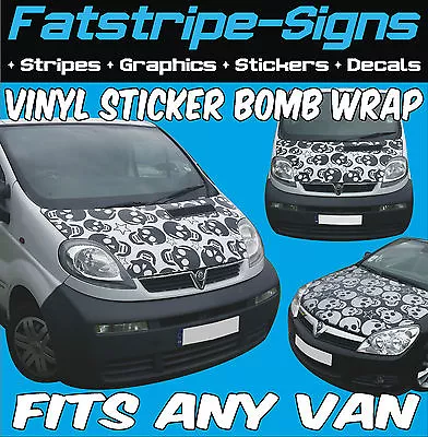 To Fit VW CADDY T4 T5 BONNET WRAP STICKER BOMB GRAPHICS MX MOTOCROSS RACE VAN • $49.72