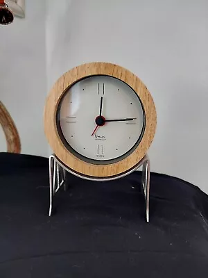 Michael Graves Alarm Clock... Solid Wood..Nickel Base.. Vintage Retro  • $48.99