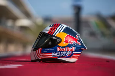 Usa Fim Racing Moto Gp Red Bull Full Race Replica Helmet Size Medium 57-58 Cm • $1010.59