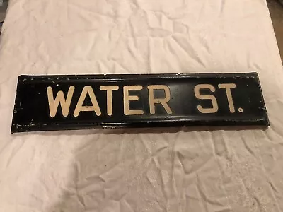 Vintage Street Sign Black And White Metal • $20