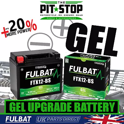 Yamaha Yuasa YTX12-BS Equivalent AGM GEL UPGRADE BATTERY - FULBAT FTX12 • £57.98