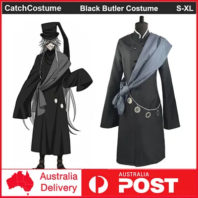 Anime Black Butler Under Taker Cosplay Costume Halloween Carnival Party Outfit • £47.73