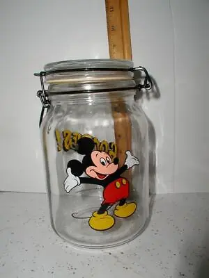 Vintage Mickey Mouse 8  Tall Goodies Cookie Jar - Walt Disney Company • $16.95
