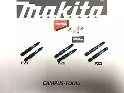 MAKITA Impact Pozi PZ1 PZ2 PZ3 EXTREME Driver 2 Bits 50mm Fits DeWALT Milwaukee • £4.95