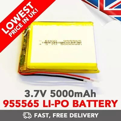 3.7V 5000mAh Li-Po Battery (955565) Rechargeable High Capacity Tablet PC +Device • £12.99