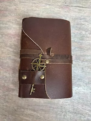 Vintage Looking Small Leather  Handmade Leather Bound Journal 6”x4”x2” • $17.50