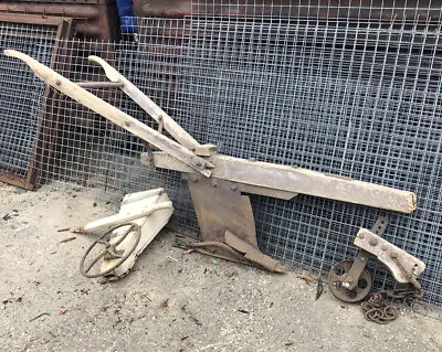 £60 • Buy Vintage Wooden Horse Drawn Root Crop Lifter And Bean Drill - 225cm Length