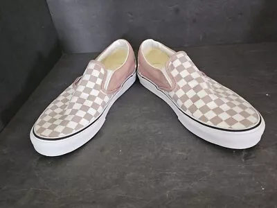 Vans Checkerboard Slip On Shoes Rose Dawn Womens Size 10.5 • $30