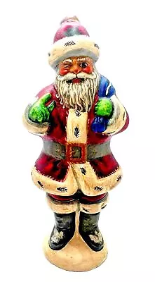 Vtg. Handmade VAILLANCOURT FOLK ART  A WINK OF HIS EYE SANTA   7.5” #26/580 1992 • $199