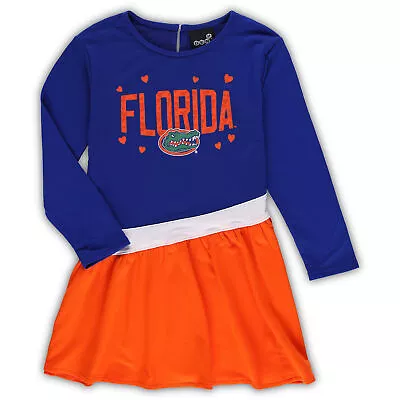 Girls Infant Royal/Orange Florida Gators Heart To Heart French Terry Dress • $29.99