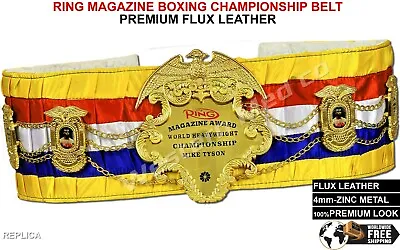 Ring Magazine Boxing Championship Title Belt Replica Adult Size Leather 4mm Zinc • $129.89