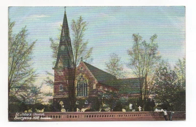 £2.49 • Buy Burgess Hill, St. John's Church,  Sussex C.1910, Colour Postcard By Homewood