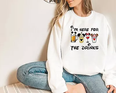 I'm Here For The Drinks Disneyland Trip 2024 Sweatshirt Family Matching Hoodie • $19.99