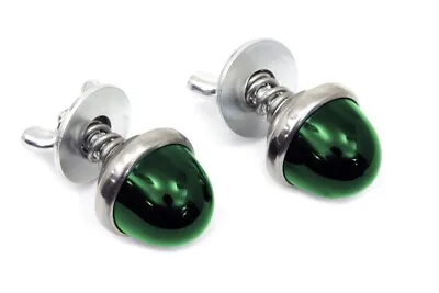 License Plate Green Glass Reflectors  Glo-Brite Motorcycle ATV V-Twin 37-0935 A5 • $29.42