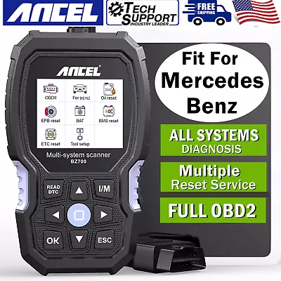 $88.99 • Buy Auto All System Fit For Mercedes Benz Car OBD2 Scanner ABS SRS TPMS EPB DPF Scan