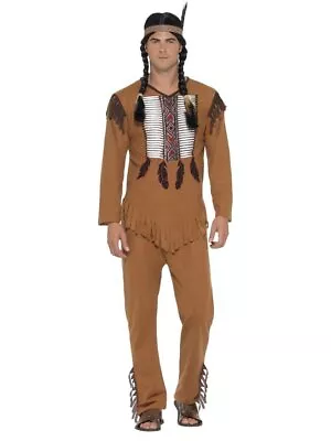 Native American Wild Western Warrior Costume Cowboys & Indians Fancy Dress • $53.95