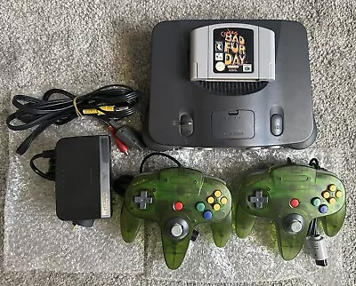 Nintendo 64 Console - 2 X Controllers - Conkers Bad Fur Day - Aus Pal • $400