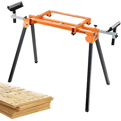 VEVOR 79in Mitre Saw Stand With One-piece Mounting Brackets Sliding Rail 330lbs • £52.79