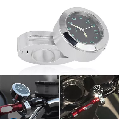 Motorcycle Handlebar Dial Clock Watch Waterproof Shockproof • $12.44