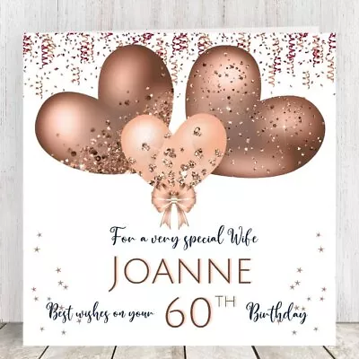 50th 60th 70th Personalised Birthday Card Friend Sister Daughter Niece Auntie • £3.19