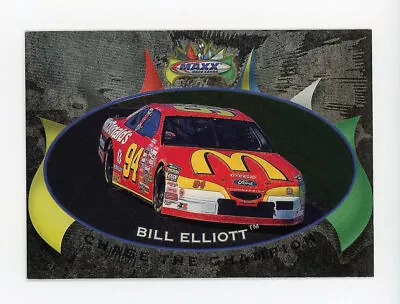 Bill Elliott 1997 97 Maxx Chase The Champion Silver Etched Foil Insert Card #C10 • $4.79